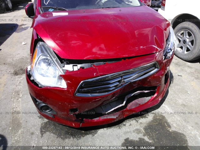 ML32F3FJ2HHF11379 - 2017 MITSUBISHI MIRAGE G4 ES წითელი ფოტო 6