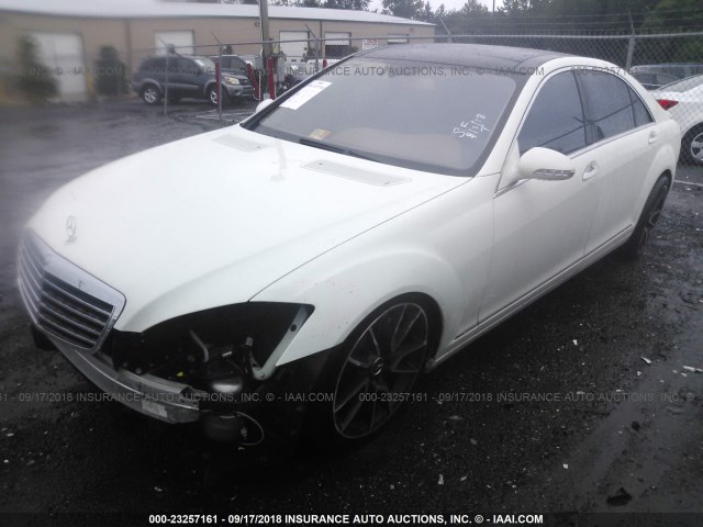 WDDNG86X08A173663 - 2008 MERCEDES-BENZ S 550 4MATIC WHITE photo 2