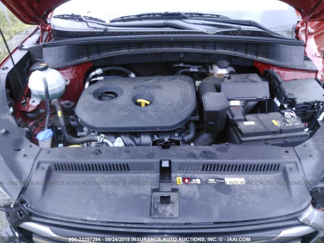 KM8J3CA42HU452479 - 2017 HYUNDAI TUCSON LIMITED/SPORT AND ECO/SE ORANGE photo 10