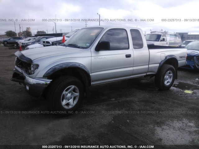 5TESN92N34Z420798 - 2004 TOYOTA TACOMA XTRACAB PRERUNNER ვერცხლისფერი ფოტო 2