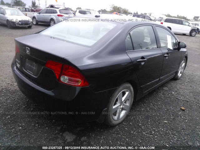 2HGFA16998H509046 - 2008 HONDA CIVIC EXL 黑色 照片 4