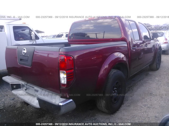 1N6AD07U87C407832 - 2007 NISSAN FRONTIER CREW CAB LE/SE/OFF ROAD RED photo 4