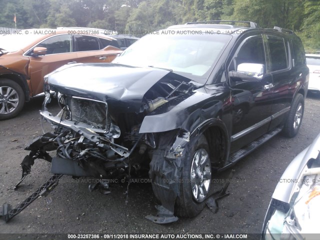 5N3AA08C55N803089 - 2005 INFINITI QX56 BLACK photo 2