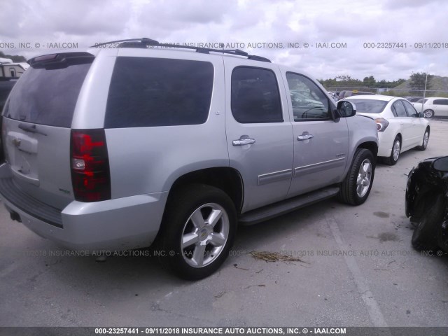 1GNUCBE00AR141572 - 2010 CHEVROLET TAHOE C1500 LT SILVER photo 4