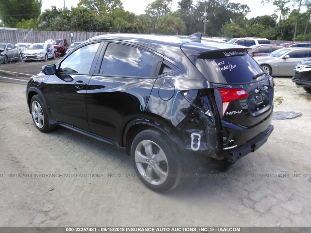 3CZRU5H73GM710411 - 2016 HONDA HR-V EXL BLACK photo 3