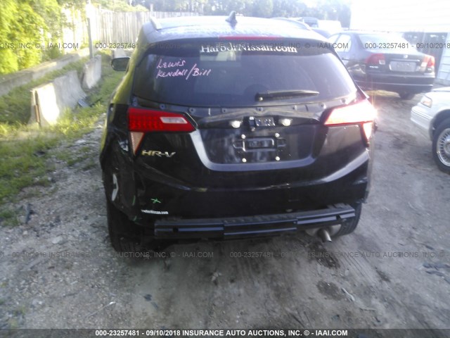 3CZRU5H73GM710411 - 2016 HONDA HR-V EXL BLACK photo 6