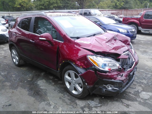 KL4CJBSB2FB039586 - 2015 BUICK ENCORE CONVENIENCE 栗色 照片 1