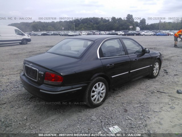 KMHWF35H73A883663 - 2003 HYUNDAI SONATA 黑色 照片 4