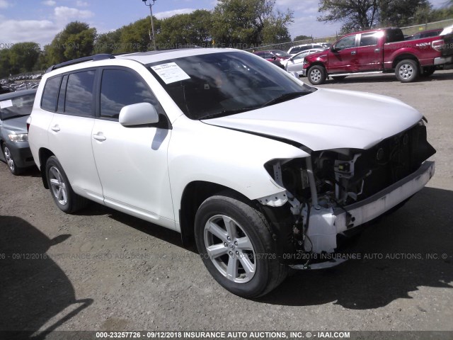 5TDJK3EH0AS025817 - 2010 TOYOTA HIGHLANDER SE WHITE photo 1