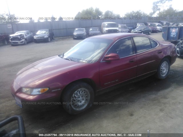 1G2WJ52K9VF242331 - 1997 PONTIAC GRAND PRIX SE MAROON photo 2