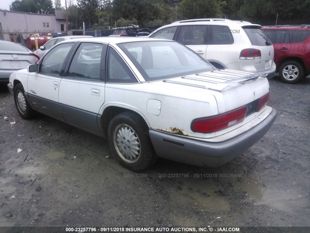 2G4WF52L9S1429251 - 1995 BUICK REGAL GRAN SPORT WHITE photo 3