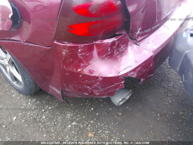 2G2WR524741118526 - 2004 PONTIAC GRAND PRIX GTP BURGUNDY photo 6