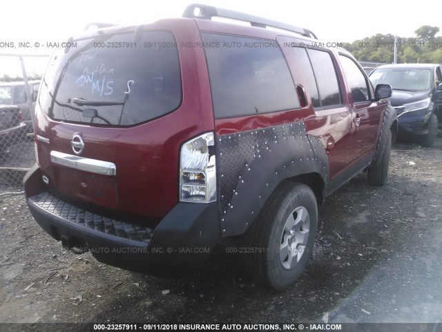 5N1AR1NN6BC609644 - 2011 NISSAN PATHFINDER S/LE/SE RED photo 4
