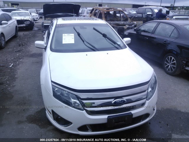 3FAHP0KC7CR413789 - 2012 FORD FUSION SPORT WHITE photo 6