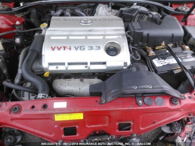 4T1CA30P64U026993 - 2004 TOYOTA CAMRY SOLARA SE/SLE წითელი ფოტო 10