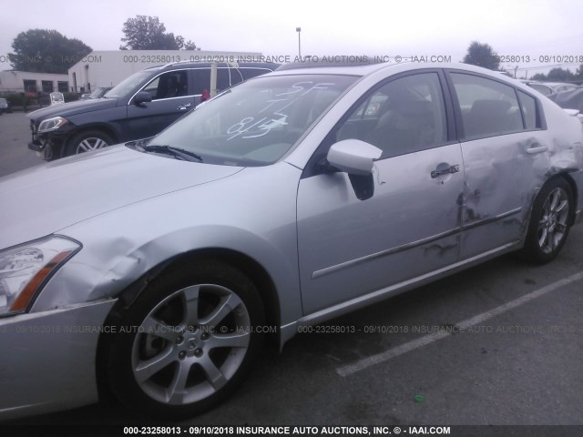 1N4BA41E58C838550 - 2008 NISSAN MAXIMA SE/SL SILVER photo 6