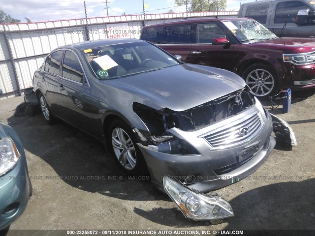 JN1CV6AP8AM404786 - 2010 INFINITI G37 SPORT GRAY photo 1