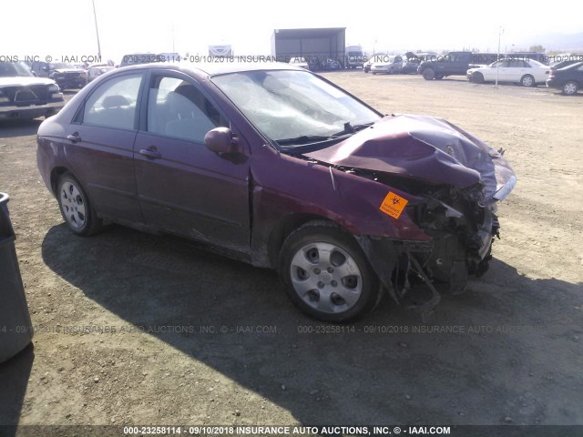 KNAFE121975406733 - 2007 KIA SPECTRA EX/LX MAROON photo 1