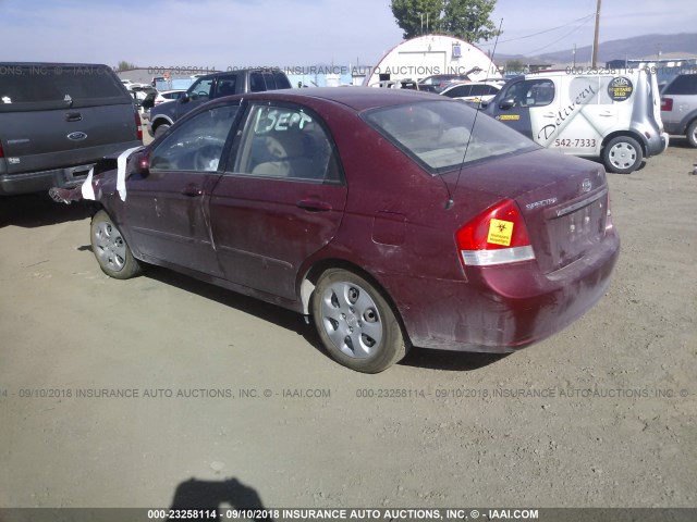 KNAFE121975406733 - 2007 KIA SPECTRA EX/LX MAROON photo 3