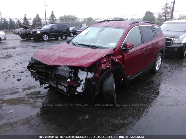 3GKALMEVXJL404827 - 2018 GMC TERRAIN SLE RED photo 2