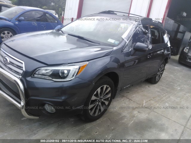 4S4BSANC6G3245417 - 2016 SUBARU OUTBACK 2.5I LIMITED GRAY photo 2