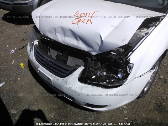 KNAFE222295612798 - 2009 KIA SPECTRA EX/LX/SX WHITE photo 6