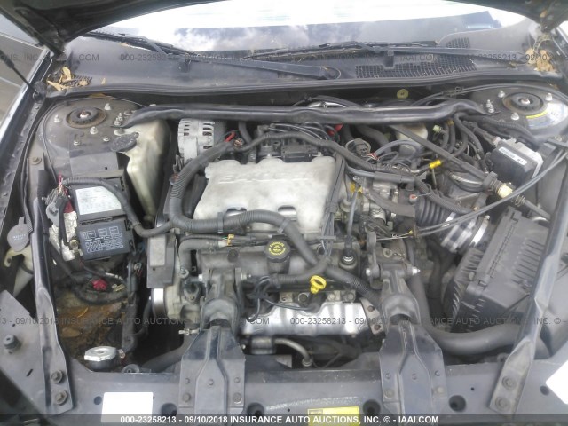 2G1WW12E819374654 - 2001 CHEVROLET MONTE CARLO LS შავი ფოტო 10