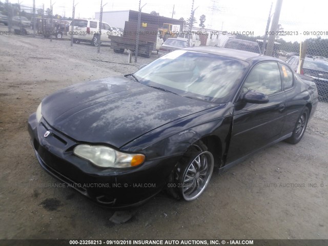 2G1WW12E819374654 - 2001 CHEVROLET MONTE CARLO LS შავი ფოტო 2