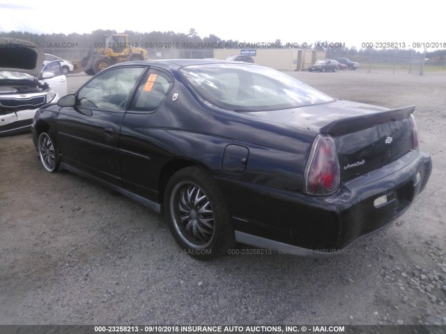 2G1WW12E819374654 - 2001 CHEVROLET MONTE CARLO LS შავი ფოტო 3