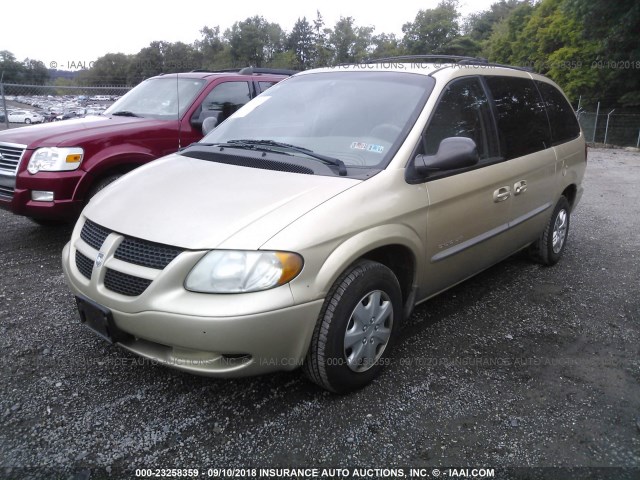 2B4GP44371R327909 - 2001 DODGE GRAND CARAVAN SPORT GOLD photo 2