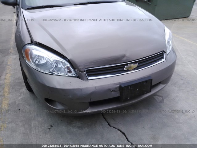 2G1WJ15K279274378 - 2007 CHEVROLET MONTE CARLO LS TAN photo 6