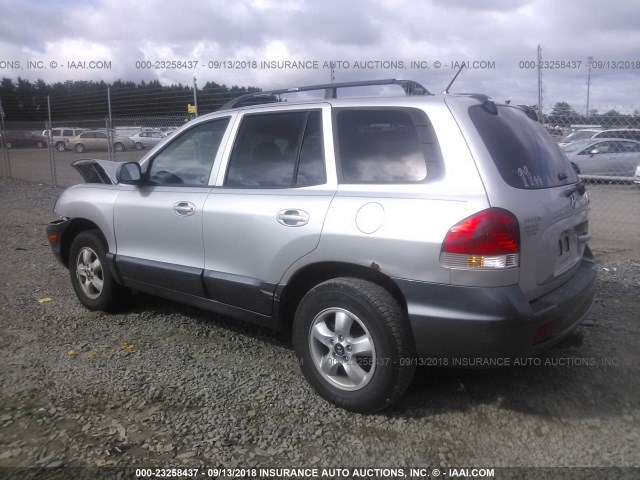 KM8SC13D35U945301 - 2005 HYUNDAI SANTA FE GLS/LX SILVER photo 3