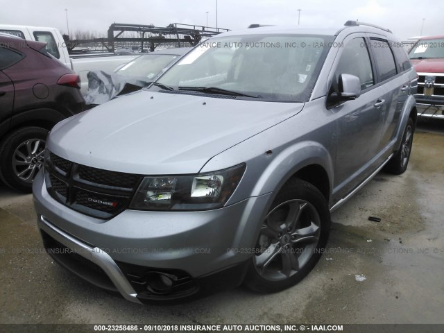 3C4PDCGG7JT156967 - 2018 DODGE JOURNEY CROSSROAD SILVER photo 2