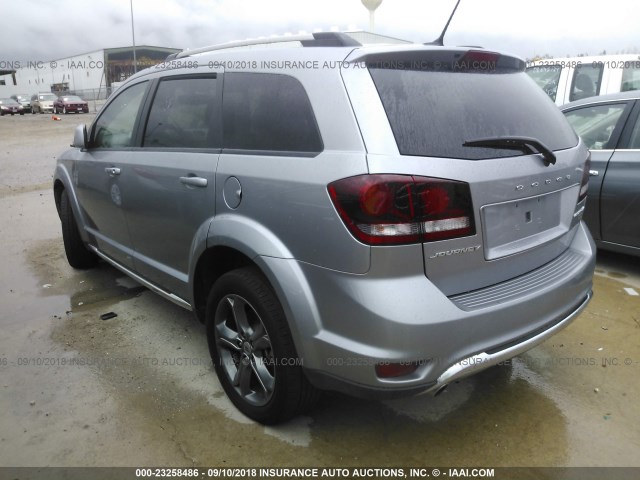 3C4PDCGG7JT156967 - 2018 DODGE JOURNEY CROSSROAD SILVER photo 3