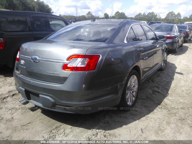 1FAHP2FW9BG107277 - 2011 FORD TAURUS LIMITED GRAY photo 4