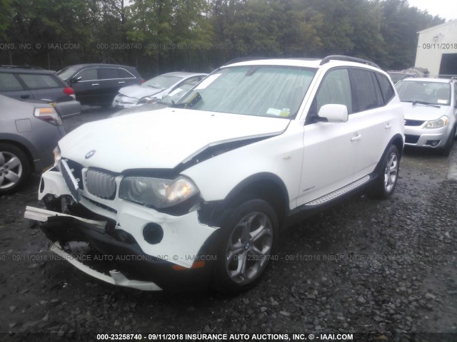 WBXPC934X9WJ28820 - 2009 BMW X3 XDRIVE30I WHITE photo 2