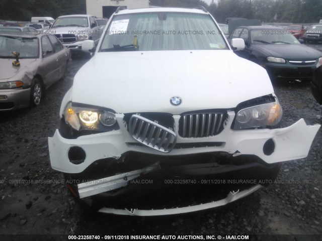 WBXPC934X9WJ28820 - 2009 BMW X3 XDRIVE30I WHITE photo 6