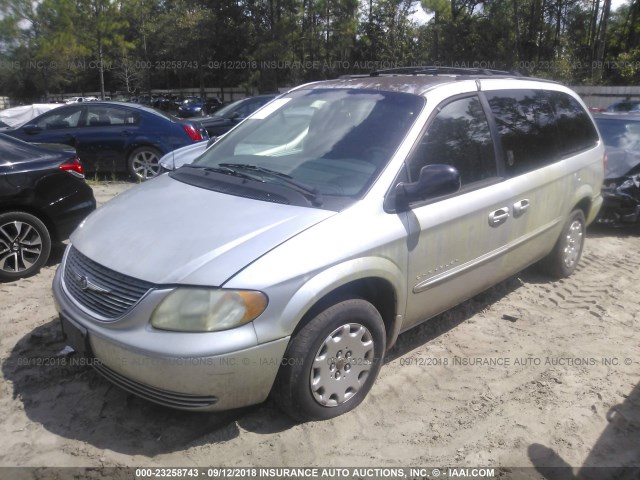 2C4GP44331R352566 - 2001 CHRYSLER TOWN & COUNTRY LX SILVER photo 2