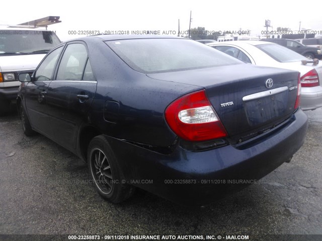 4T1BE32K94U339716 - 2004 TOYOTA CAMRY LE/XLE/SE BLUE photo 3