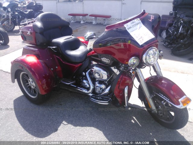 1HD1MAM11CB857615 - 2012 HARLEY-DAVIDSON FLHTCUTG TRI GLIDE ULTRA CLASSIC RED photo 1