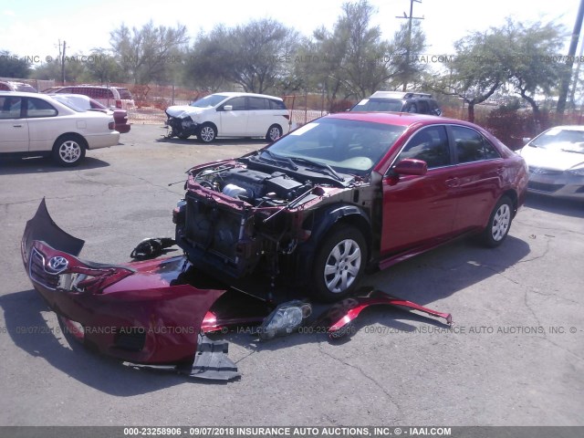 4T1BF3EK0BU715693 - 2011 TOYOTA CAMRY SE/LE/XLE RED photo 2