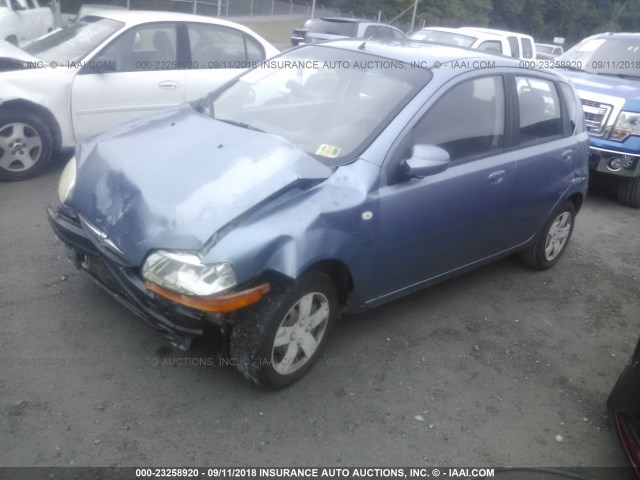 KL1TD66636B538180 - 2006 CHEVROLET AVEO LS BLUE photo 2