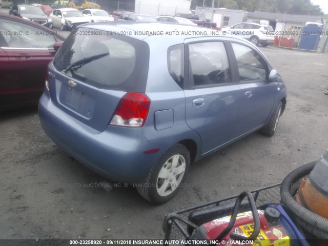 KL1TD66636B538180 - 2006 CHEVROLET AVEO LS BLUE photo 4