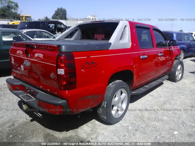 3GNEC12017G314365 - 2007 CHEVROLET AVALANCHE C1500 RED photo 4