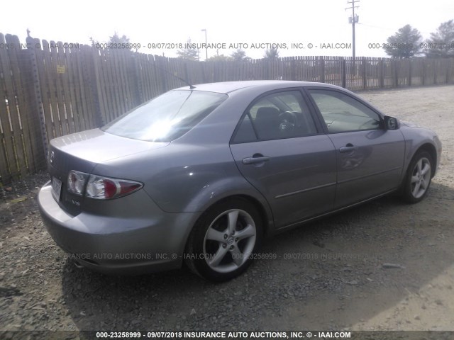 1YVHP80D565M44738 - 2006 MAZDA 6 S GRAY photo 4