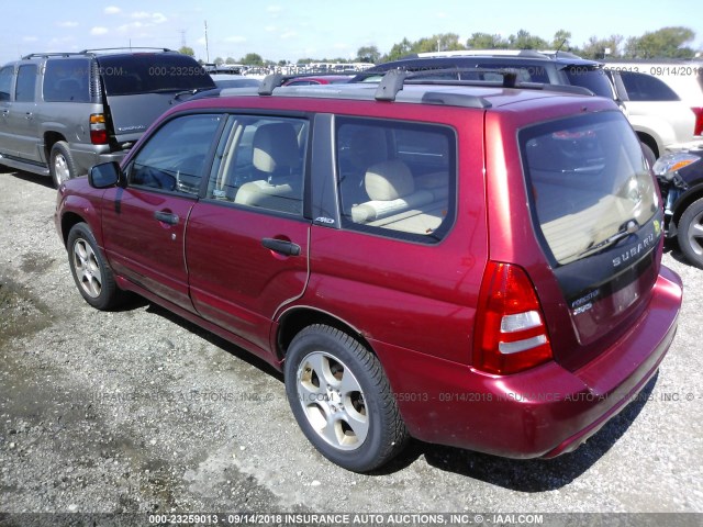 JF1SG65683H743456 - 2003 SUBARU FORESTER 2.5XS მუქწითელი ფოტო 3