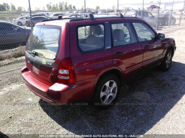 JF1SG65683H743456 - 2003 SUBARU FORESTER 2.5XS მუქწითელი ფოტო 4