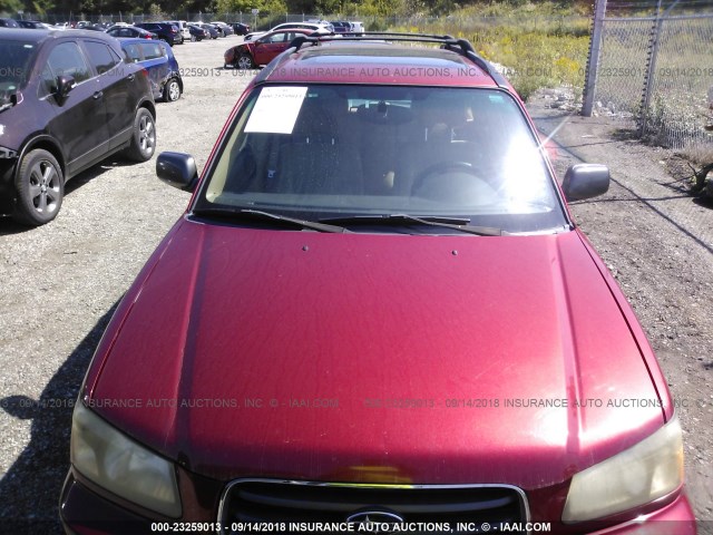 JF1SG65683H743456 - 2003 SUBARU FORESTER 2.5XS მუქწითელი ფოტო 6