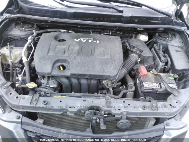 2T1KU40E19C068424 - 2009 TOYOTA COROLLA MATRIX  GRAY photo 10