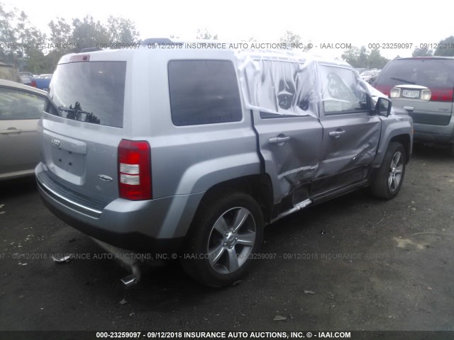 1C4NJPFA5HD188062 - 2017 JEEP PATRIOT LATITUDE GRAY photo 4